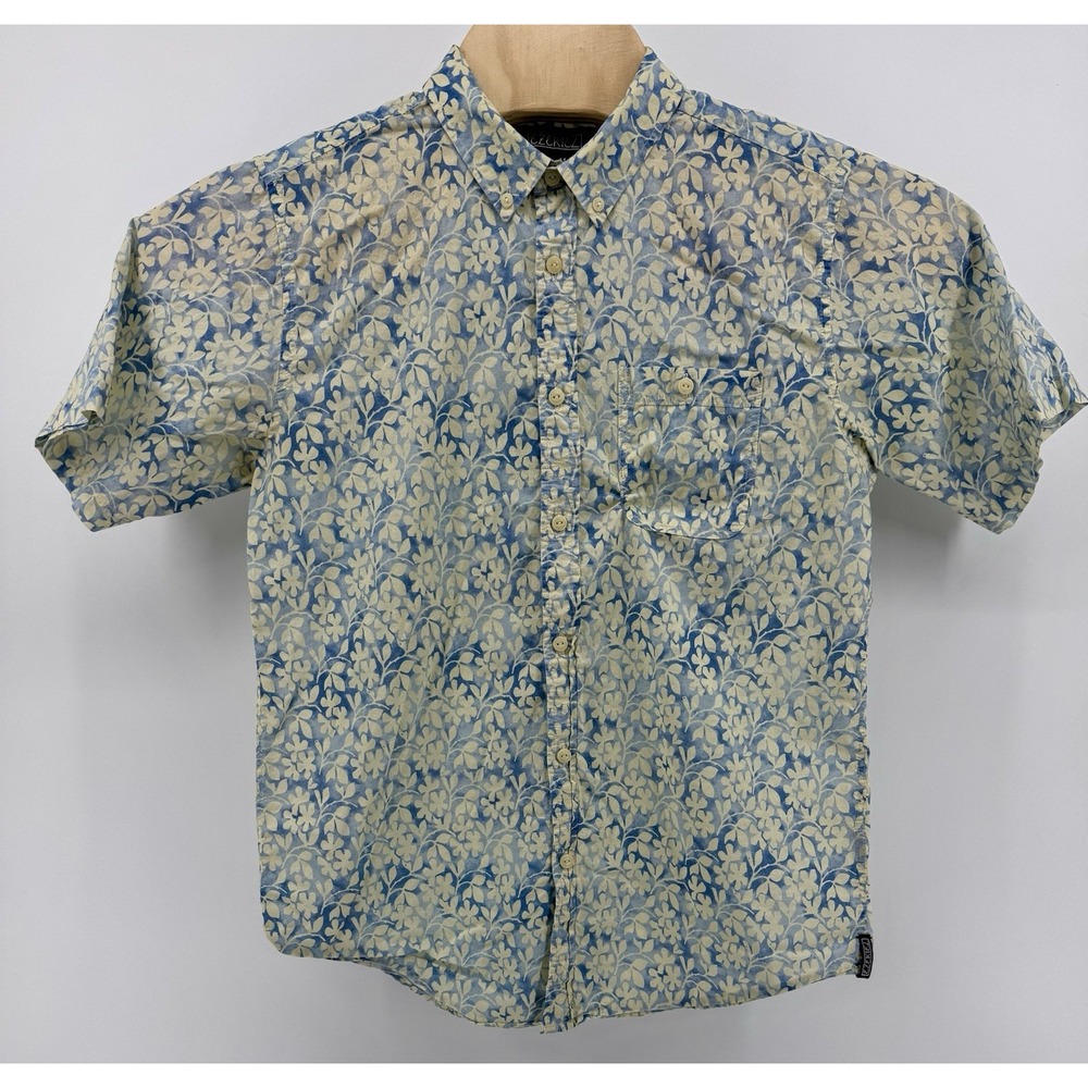 Y2K Ezekiel Hawaiian Button Up Shirt Men's M Floral Tropical Beach Aloha